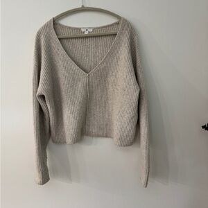 BP Cream V-Neck Sweater